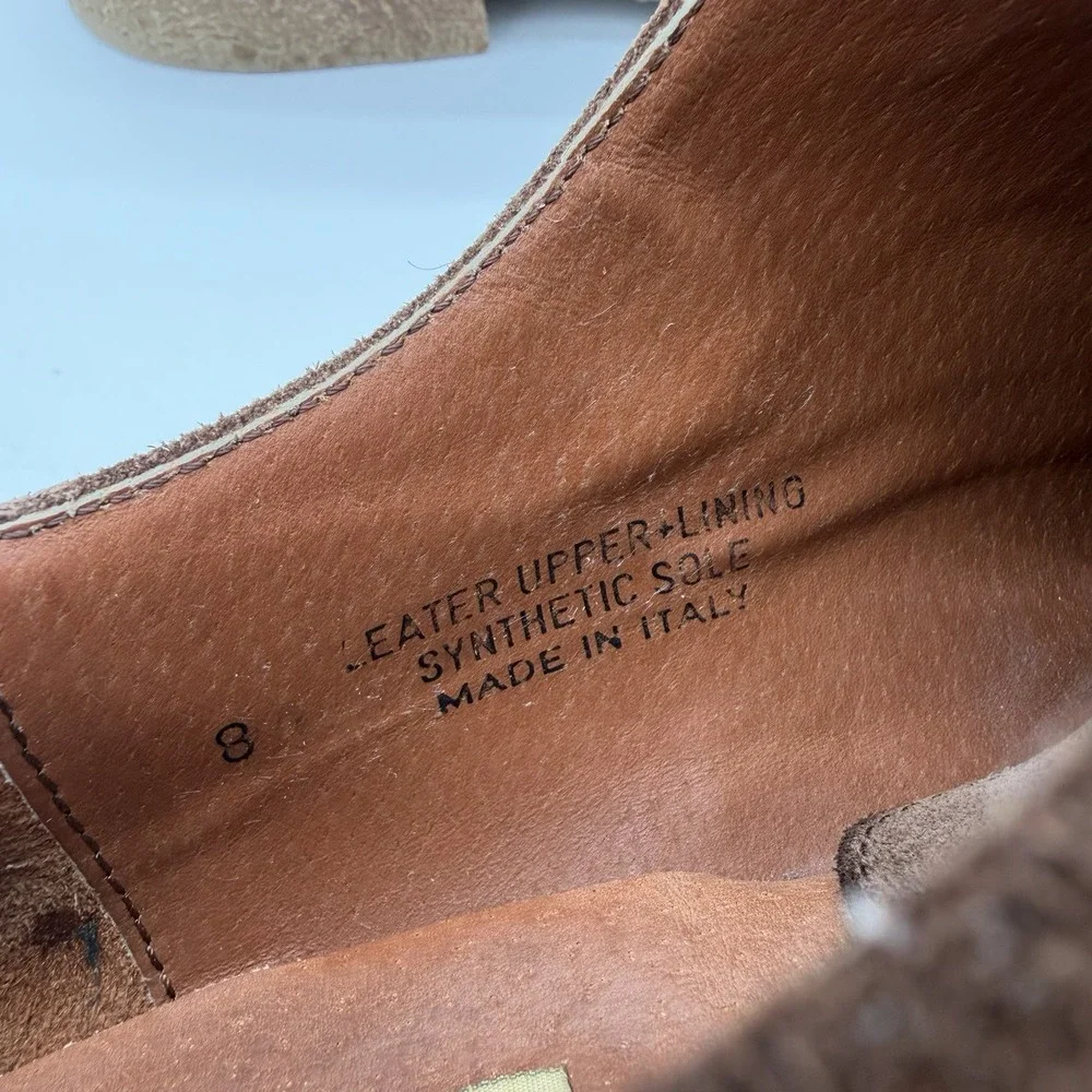 Tosi Thirtyfive Oxford Dress Shoes Brown Suede Men's Size 8 Made In Italy